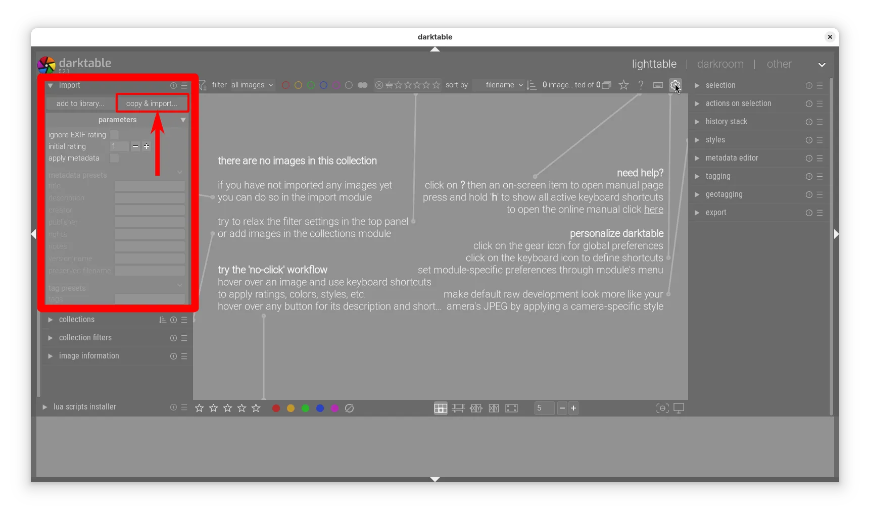 Darktable for Beginners: How to Import Photos from an SD Card or Camera